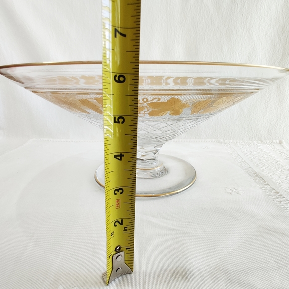 Val Saint Lambert Vintage Centerpiece Bowl, Cut Crystal, 1940-50, Belgian Glass - Picture 13 of 13